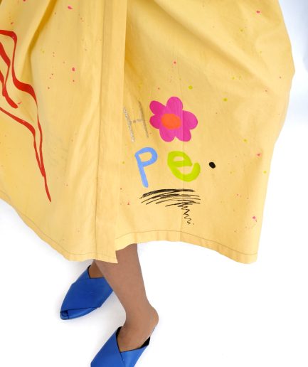 Yellow cotton kimono