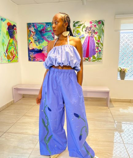 Oversized Corn flower blue pants