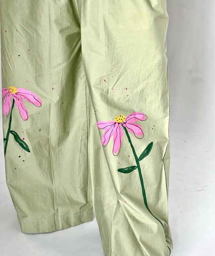 Oversized sage green pants