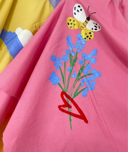 Coral Butterfly Kimono